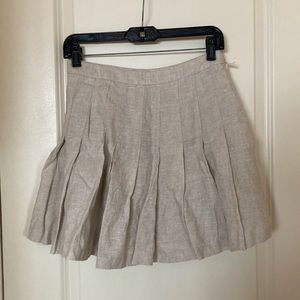 Wilfred Aritzia Orchard Linen Tennis Skirt in Ecru